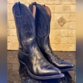 Men's Vintage Nocona Black Leather Western Cowboy Boots | Save More