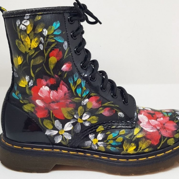 Women's Hand Painted Vintage Dr. Martens Kln | Save More