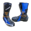 Men's New Yamaha Blue Black Motorbike Racing Shoes Leather | Save More