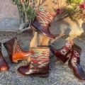 Women's Handmade Leather Boots Boots With Vintage Moroccan | Save More