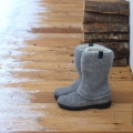 Women's Felt Boots Natural Gray Black Felted Winter Wool Boot | Save More