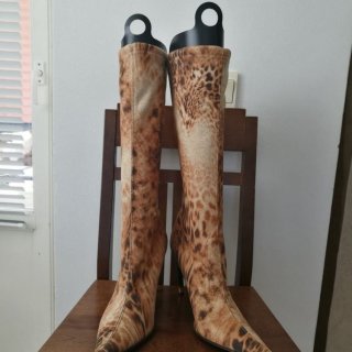 Women's Fun Italian Stretch Animal Print Heel Boots | Save More