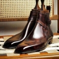 Men's Handmade Jodhpurs Dark Brown Leather Chiseled Toe | Save More