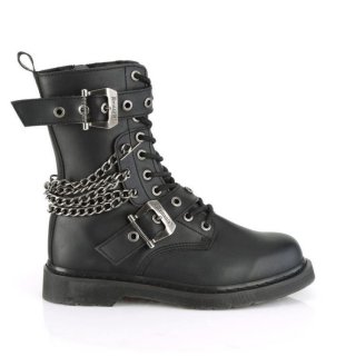 Men's Demonia Bolt 250 Boots Punk Rock Emo Goth Unisex Black Boots | Save More