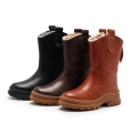 Women's Leather Short Boots Snow Boots Have Fleece Lined for | Save More