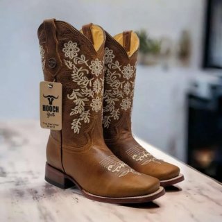 Women's COWGIRL Western Cowboy Cowgirl Square Toe Genuine | Save More