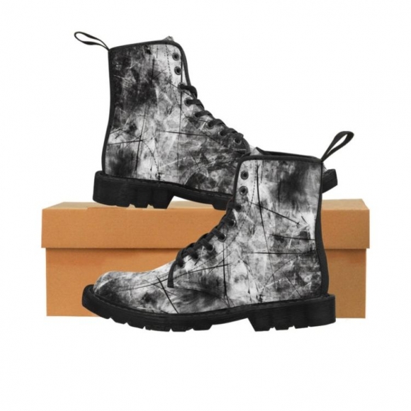 Women's Canvas Boots Punk Pattern Boot Punk Color Boot | Save More