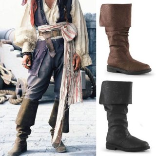 Men's Renaissance Leather Boots Viking Costume Cosplay Shoes | Save More