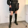 Men's Black Leather Knee Boots | Save More