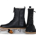 Men's Boots Wide Zero Drop Barefoot BLACK Sooth Leather | Save More