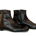 Men's Vintage 1970s Ankle Boots in Brown With Side Zipper 70s | Save More