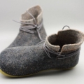 Women's Handmade Felted Wool Winter Ankle Boots Rubber Soles | Save More