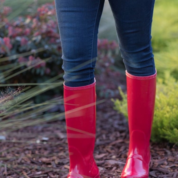 Women's Tall Red Rainboots | Save More