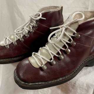 Women's Size 38 1960s Vintage Ski Boots Beautiful Burgundy Colour | Save More