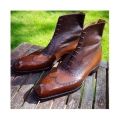 Men's Bespoke Handmade Brown Color Genuine Leather Wing | Save More