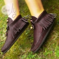 Women's Brown Leather Moccasins Moccasins Shoes | Save More