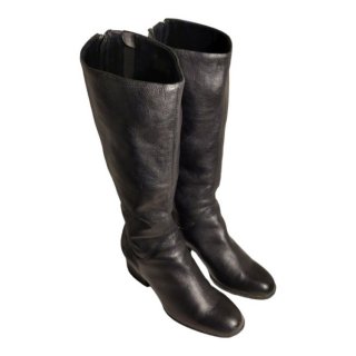 Women's Y2k Vintage Black Leather Knee High Boots by Born Size | Save More