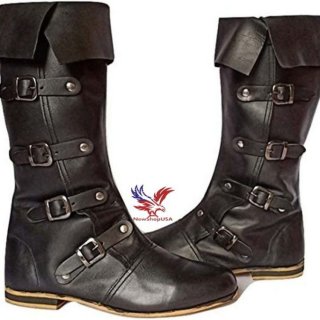 Women's Medieval Leather Boots RENAISSANCE Viking Pirate Boots Mans | Save More