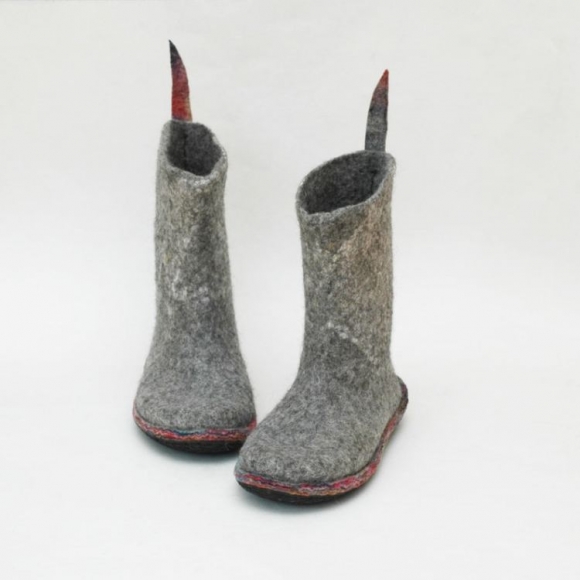 Women's Felt Boots Boots Valenki Grey Boots Handmade | Save More