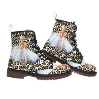 Men's Marilyn Monroe Leopard Style UNISEX Vegan Leather Boots | Save More