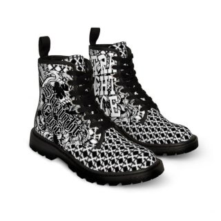 Men's Canvas Boots Straight Edge Hardcore Street Apparel Black & | Save More