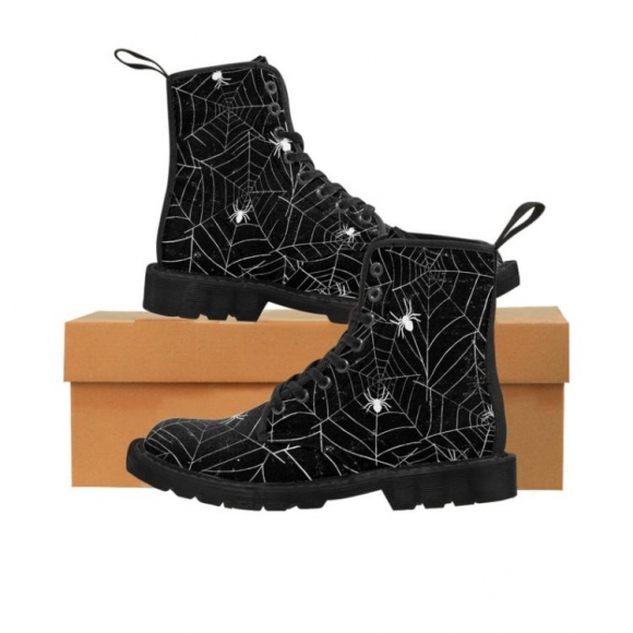 Women's Halloween Boots Spiderweb Canvas Boot Gift | Save More