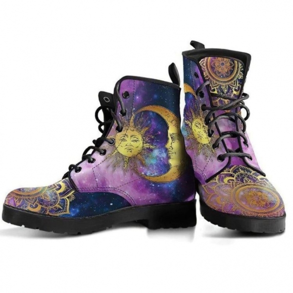 Men's Sun Moon Mandala Cosmic Galaxy Stars Boots | Save More