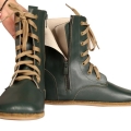 Men's Boots WIDE Zero Drop Barefoot GREEN Smooth Leather | Save More