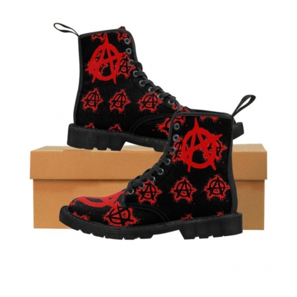 Women's Anarchy Metal Gothic Canvas Boots | Save More