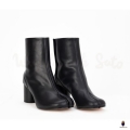 Women's Tabi Split Toe 8cm Heel Leather Boots | Save More