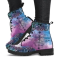 Women's Purple Dragonfly Boots Handcrafted Bohemian Boho Chic | Save More