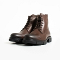 Men's Brown Lace up Non Slip Boots Calf Leather Boot | Save More