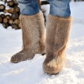 Men's Genuine Fur Mukluks Long Fur Winter Viking Boots | Save More