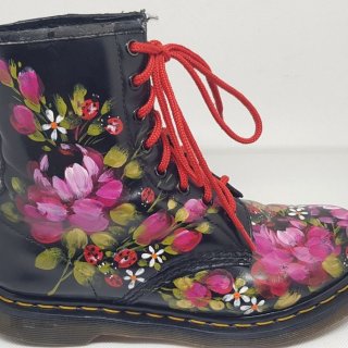 Women's Hand Painted Vintage Dr. Martens pankow | Save More