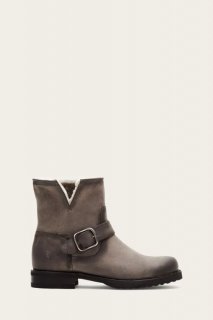 FRYE | WOMEN'S VERONICA SHEARLING BOOTIE-Grey