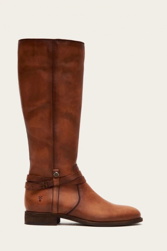 FRYE | WOMEN'S MELISSA BELTED TALL WIDE CALF-Light Cognac