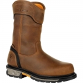 Georgia Boots | Men's Carbo-Tec LTX Waterproof Composite Toe Pull On-Black And Brown