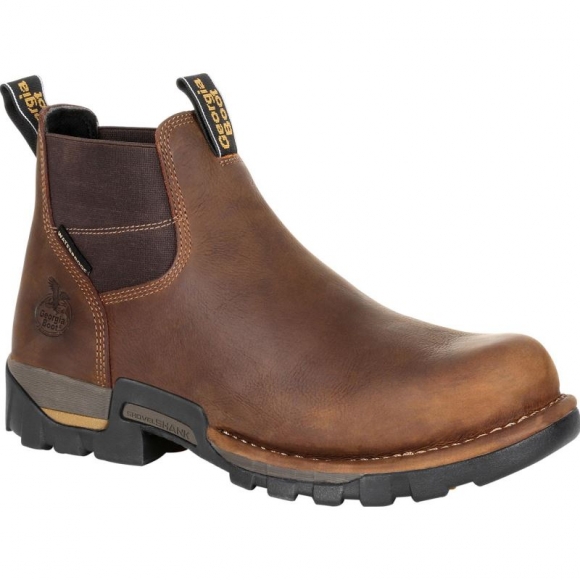 Georgia Boots | Men's Eagle One Waterproof Chelsea Work-Brown