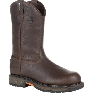 Georgia Boots | Men's Carbo-Tec LT Steel Toe Waterproof Pull-On Work-Brown