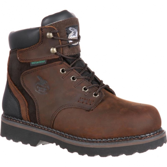 Georgia Boots | Men's Brookville Steel Toe Waterproof Work-Dark Brown