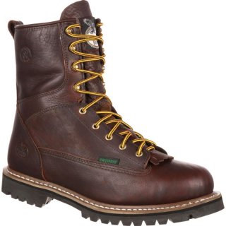 Georgia Boots | Men's Waterproof Lace-To-Toe Work-Chocolate