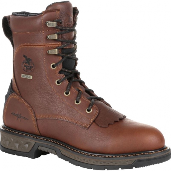 Georgia Boots | Men's Carbo-Tec LT Waterproof Lacer Work-Brown