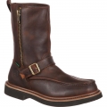 Georgia Boots | Men's Side Zip Waterproof Work Wellington-Brown