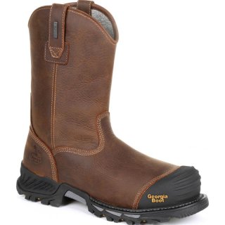 Georgia Boots | Men's Rumbler Composite Toe Insulated Waterproof Work-Black And Brown