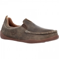 Georgia Boots | Men's Cedar Falls Moc-Toe Slip On-Brown