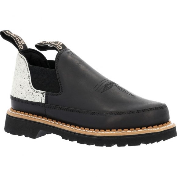 Georgia Boots | Women's Black and White Romeo Shoe-Black