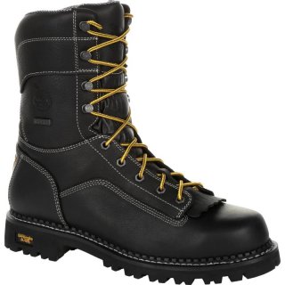 Georgia Boots | Men's AMP LT Logger Low Heel Waterproof Work-Black