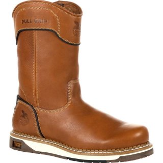 Georgia Boots | Men's AMP LT Wedge Pull On Work-Brown