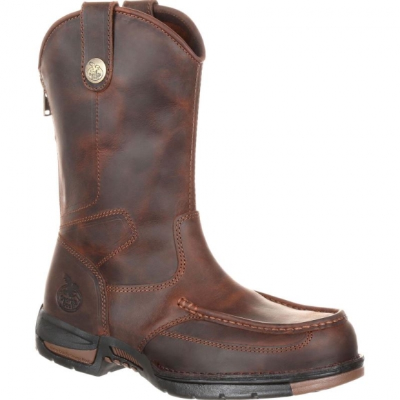 Georgia Boots | Men's Athens Pull-On Work-Dark Brown