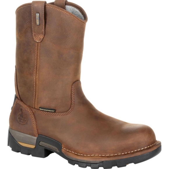 Georgia Boots | Men's Eagle One Waterproof Pull On Work-Brown